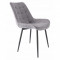 Scaun stil scandinav, metalic, catifea, gri, 53x63x83 cm, Misty