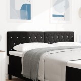 vidaXL Ecran LED cu butoane din cristal, tapițat, negru, 72 cm, catifea