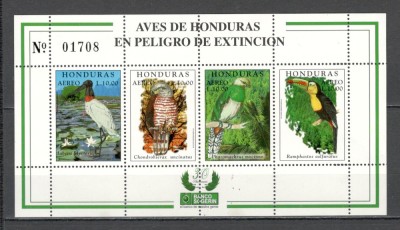 Honduras.1999 Posta aeriana:Pasari-Bl. GZ.40 foto