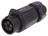 Mufă Circulară 20mm 5 Pini Aurită 12A