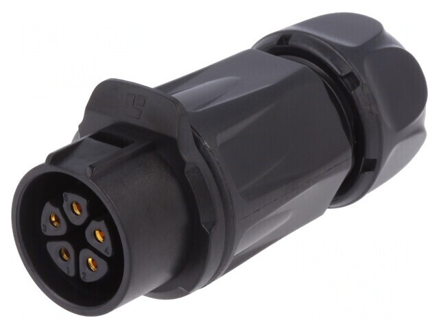 Mufă Circulară 20mm 5 Pini Aurită 12A