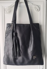 GEANTA NEAGRA DAMA PIELE ECOLOGICA FIRMA PIERRE CARDIN foto