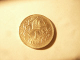 Moneda 1 kor. 1914 Austria Fr.Josef ,argint ,cal.F.Buna ,luciu de batere, Europa