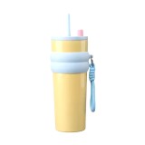 Termos din otel inoxidabil, 710ml - cupa pentru masina, o singura pipeta - yellow, Oem
