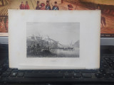 Gravură &icirc;n oțel, Oporto, Porto, Portugalia, Rouargue, Paris 1853, 035