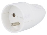 Conector Alimentare AC Mamă 2P+PE 250V 16A Alb