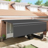 Cumpara ieftin Cortina Retractabilă Manual Antracit 500 &times; 300 cm țesătură
