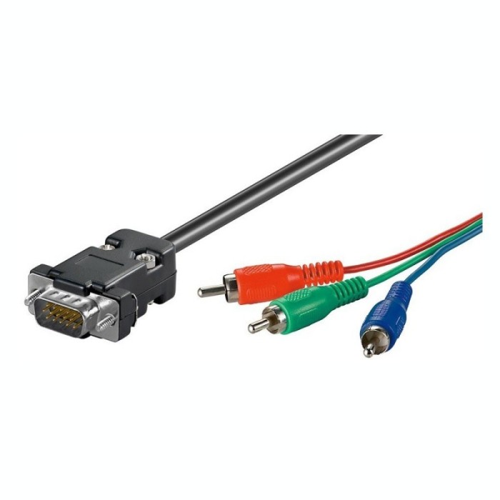 Cablu VGA tata - 3x RCA , 1.5 m - electroAZ Cablu VGA tata - 3x RCA , 1.5 m - electroAZ