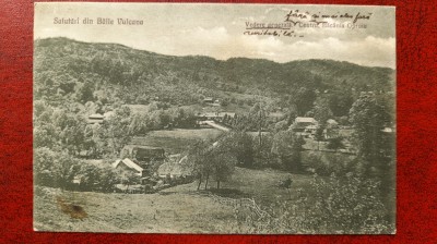 Baile Vulcana-1924-Vedere gen.FARA centru si bac.Oproiu-C.P.circ.-RARA foto