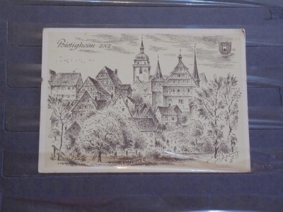 PICTURA - LUDWIG SCHAFER- GROHE - CASTELUL BIETIGHEIM- ENZ - 1942 - CIRCULATA - foto