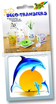 Autocolant decorativ 3D, 10x10 cm &amp;ndash; Delfini foto