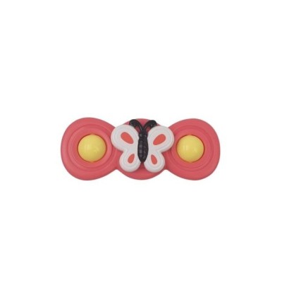 Spinner cu design de fluture eMazing, pentru copii, cu 2 laturi și fabricat din silicon, culoare roz foto