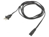 Cablu Alimentare IEC C7 - NEMA 1-15, 2.4m, Negru