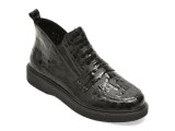 Ghete RIEKER negre, 71150, din piele ecologica