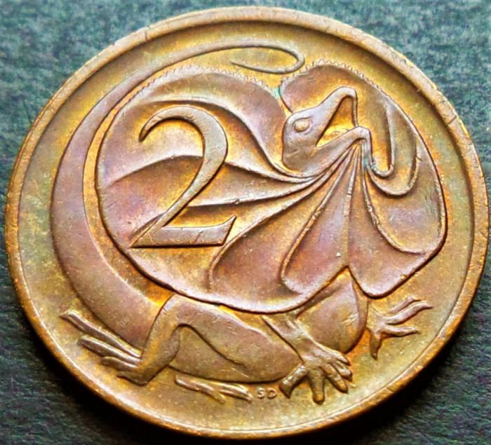 Moneda exotica 2 CENTI - AUSTRALIA, anul 1975 *cod 2695 A = A.UNC