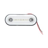 Lampa gabarit laterala ovala LED alba 12V-24V, 24 LED, Breckner