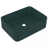 Cumpara ieftin Chiuveta de baie lux, verde inchis mat, 41x30x12 cm, ceramica