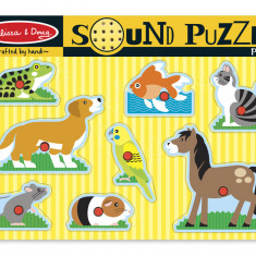 Puzzle de lemn cu sunete Animale de companie Melissa and Doug