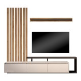 Set Comoda Tv Claironse cu Riflaj, Diverse Culori, 225x37.6x210cm