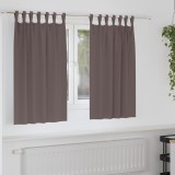 vidaXL Perdele cu perdele 2 pcs Maro &icirc;nchis Poliester