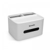 Bewello Suport Dozator Batiste Servetele Hartie Birou Baie Alb 205x160x120mm Organizator Universal