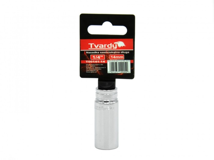 Tubulara hexagonala lunga 1/4&quot; 14mm, TVARDY T00141-14