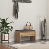 vidaXL Bancă pentru hol cu pernă Stejar Artizanal 60 x 38 x 46 cm 891551