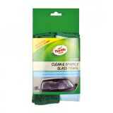 Laveta microfibre TurtleWax X5344TD, cu doua fete pentru sters geamuri AutoDrive ProParts, Turtle wax