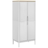 Cumpara ieftin Sifonier "FLORO", alb, 77x53x171 cm, lemn masiv pin