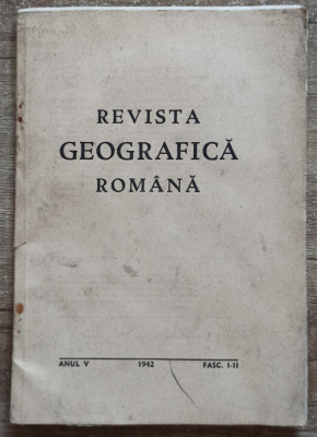 Revista geografica romana// 1942, fascicolele I-II foto