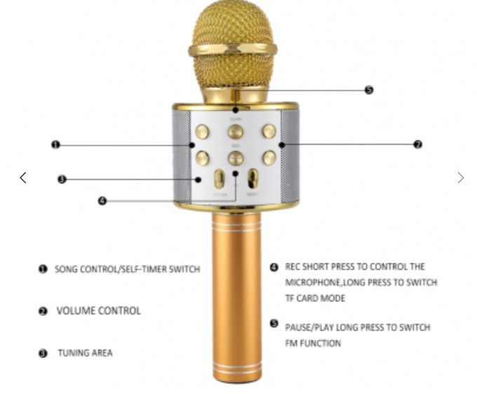 Microfon Karaoke Bluetooth, Wireless, Roz | Okazii.ro