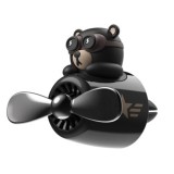 Odorizant auto Edman Aviator Bear Pilot, pentru grila de ventilatie, Negru