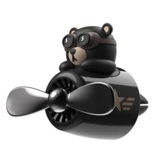 Odorizant auto Edman Aviator Bear Pilot, pentru grila de ventilatie, Negru