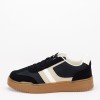 Sneakers negrii cu talpa groasa 8921 M2, 39, 41, Negru