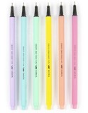 Set de 6 pixuri, Kidea, culori pastelate