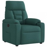 vidaXL Fotoliu rabatabil, verde &icirc;nchis, material textil