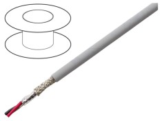 Cablu ALPHA WIRE EcoCable Mini 2x22AWG MPPE gri &icirc;nchis 300V 305m 1000ft