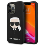 Husa Protectie Spate Karl Lagerfeld Karl&#039;s Head KLHCP13LSLKHBK pentru iPhone 13 Pro, Silicon (Negru)