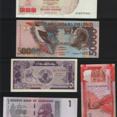 Set #2 Africa / 10 bancnote diferite necirculate / vezi scan