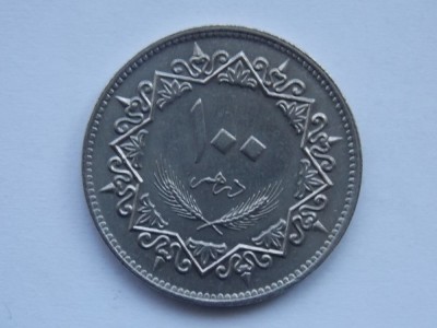 100 DIRHAMS 1979 LIBIA foto
