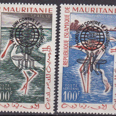 Mauritania 1962 fauna pasari malaria MI VII-VIII supratipar MNH