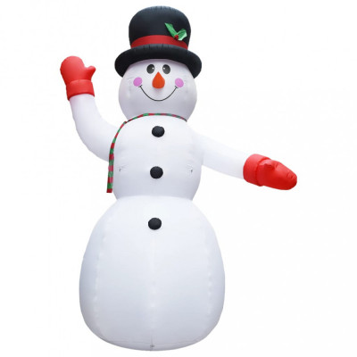 Om de zăpadă gonflabil pentru Crăciun cu LED, IP44, 600 cm, XXL foto
