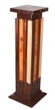 Piedestal Art Deco Lemn Masiv Furniruit 109cm Inaltime Consolă Mobilier Antichitate