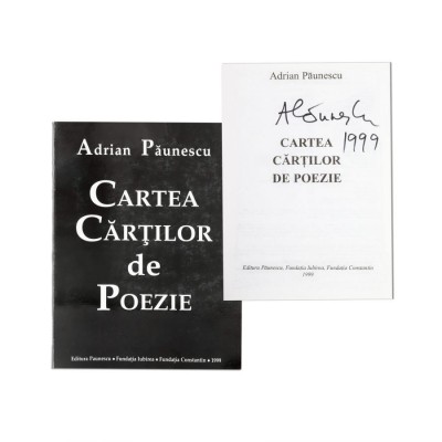 Adrian Păunescu, Cartea cărților de poezie, 1999, cu autograf foto