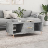 Gossi masuta de cafea, gri beton, 102x50x40 cm, lemn prelucrat