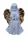 Cumpara ieftin Statueta decorativa, Inger, Alb, 18 cm, DVAN0036-3G