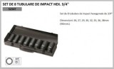 SET DE 8 TUBULARE DE IMPACT HEX. 3/4&#039;&#039; 52347, JBM