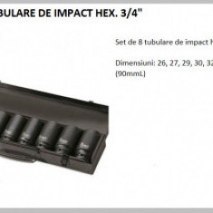 SET DE 8 TUBULARE DE IMPACT HEX. 3/4'' 52347