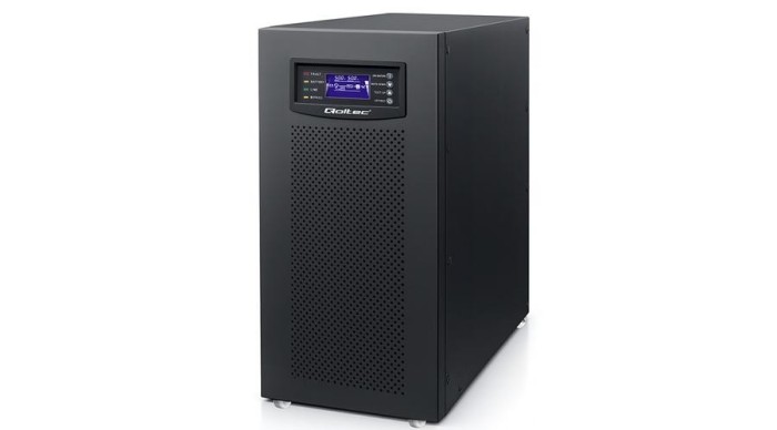 Qoltec UPS trifazat | 10kVA | 8kW | LCD | EPO | USB | On-line | Frecvență &icirc;naltă
