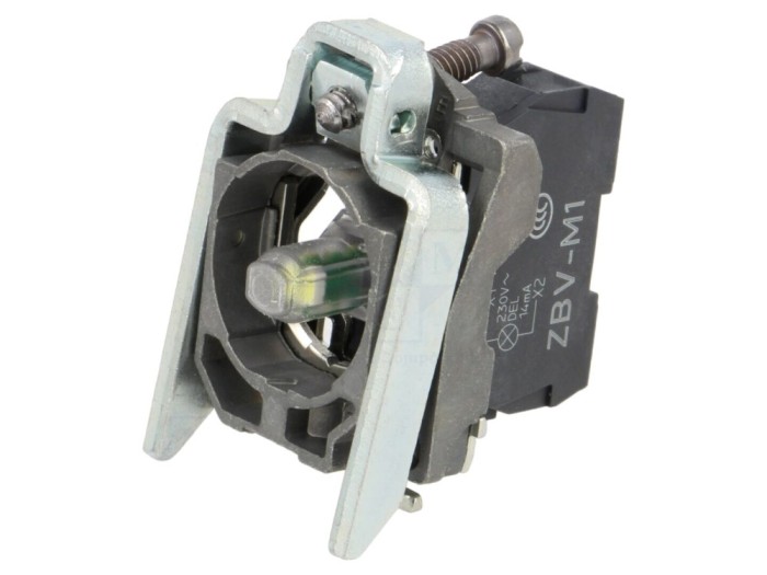 Rezistor iluminat LED alb 22mm